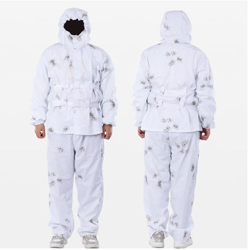 Camouflage Hunting Jacket - Тактический белый камуфляжный костюм-гилли для снега:
