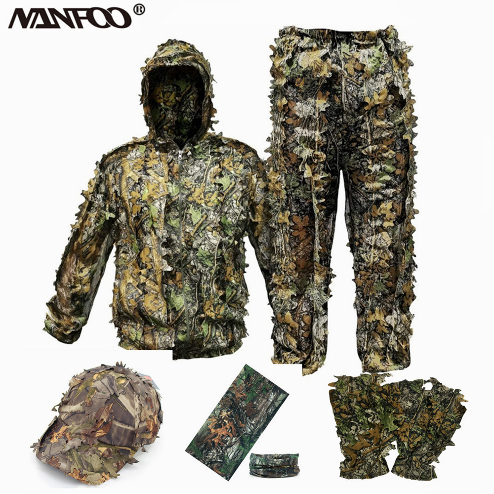 Взрослый 3D листья бионический – обзор и цена Camouflage Hunting Jacket