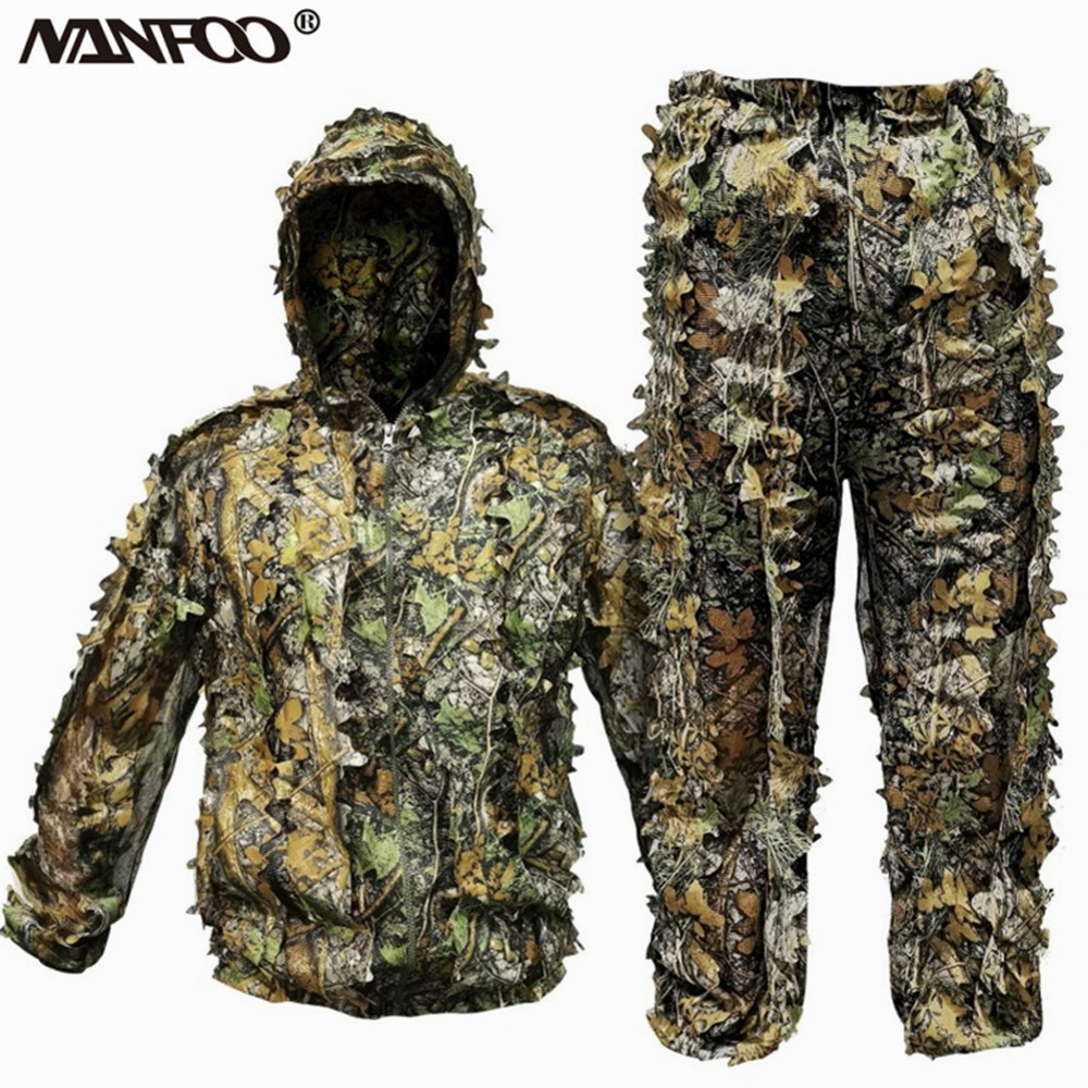 Взрослый 3D листья бионический – обзор и цена Camouflage Hunting Jacket