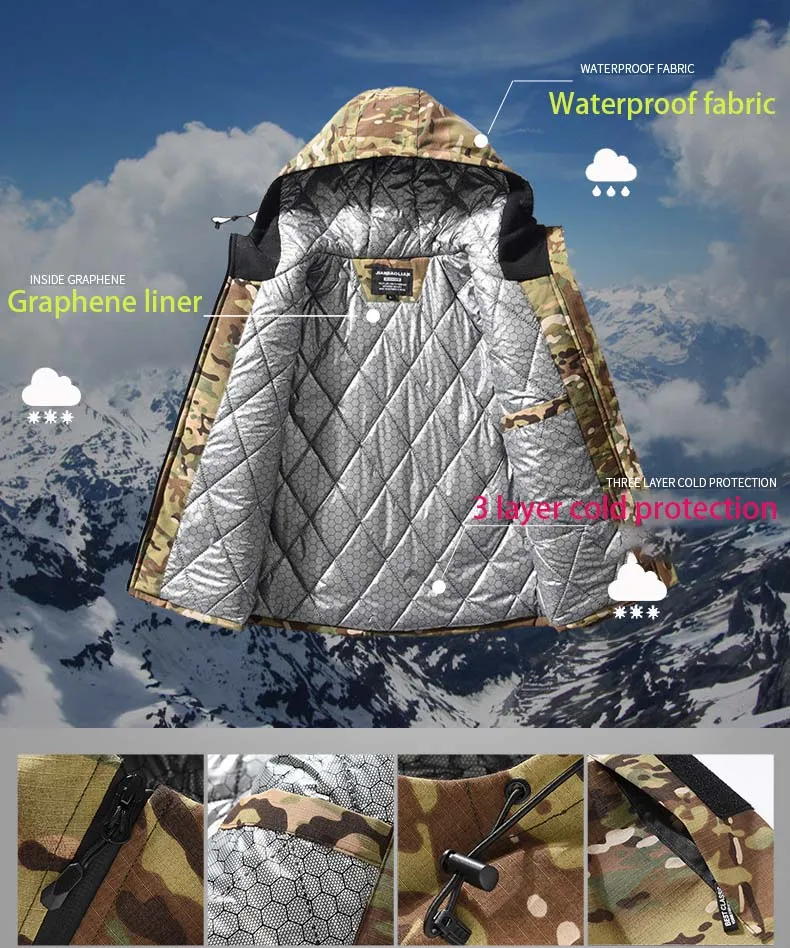 Зимние тактические куртки для  – обзор и цена Camouflage Hunting Jacket