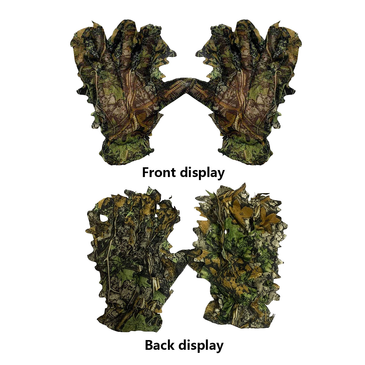 3D камуфляжные перчатки с лист – обзор и цена Outdoor Hunting Gloves
